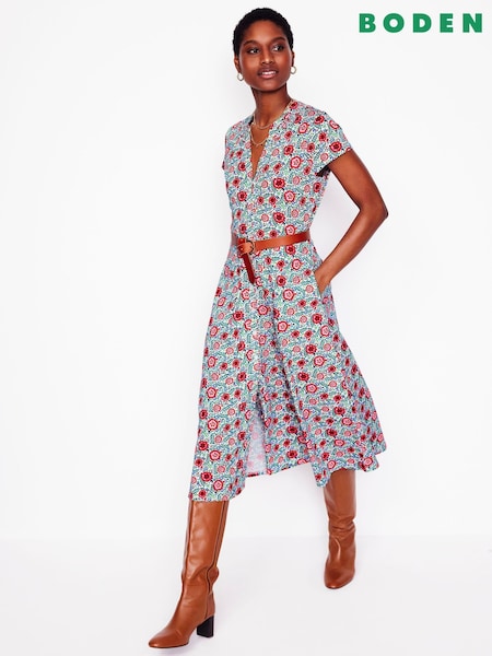 Boden White Sara Jersey Shirt Dress (F83373) | €114