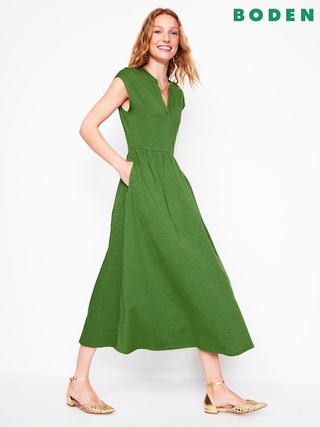 Boden Green Chloe Jersey Midi Dress (F83383) | €84