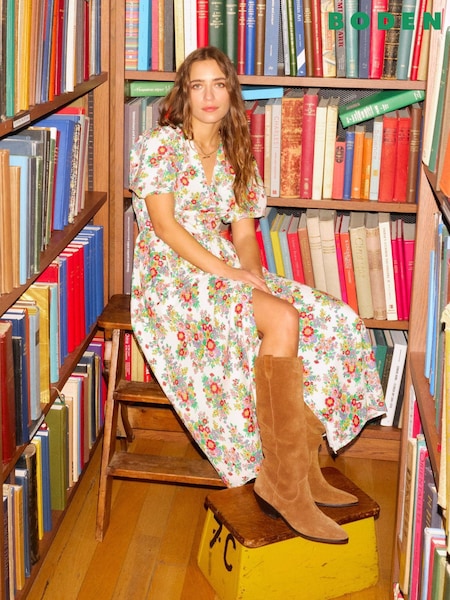 Boden Multi Lillian 100% Cotton Midi Dress (F83387) | €174