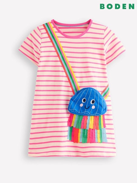 Boden Pink 100% Cotton Short Sleeve Applique Tunic (F83390) | 1,382 UAH - 1,622 UAH