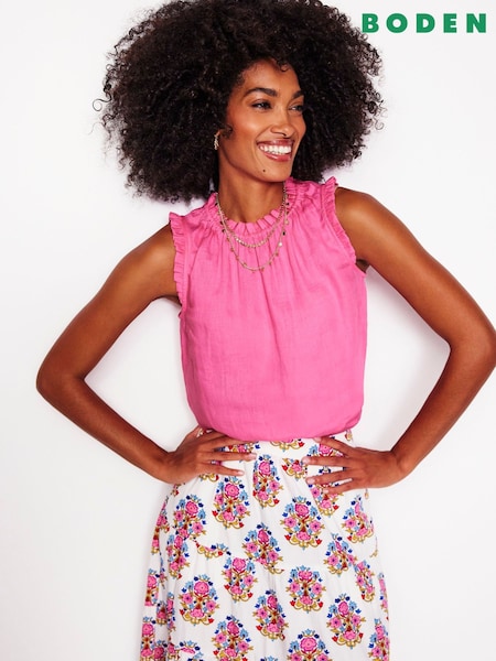 Boden Pink Sophie Ruffle Top (F83458) | 3,965 UAH
