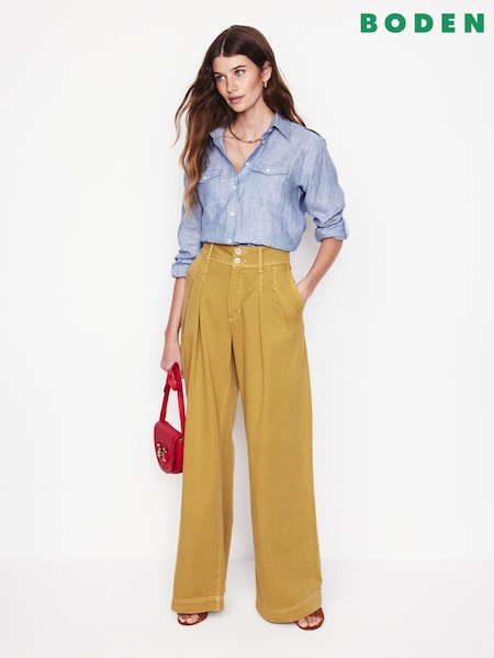 Boden Longline 100% Linen Safari Shirt (F83464) | €154