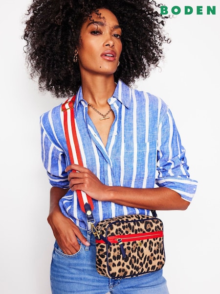 Boden Brown 100% Cotton Canvas Cross-body Bag (F83487) | €71