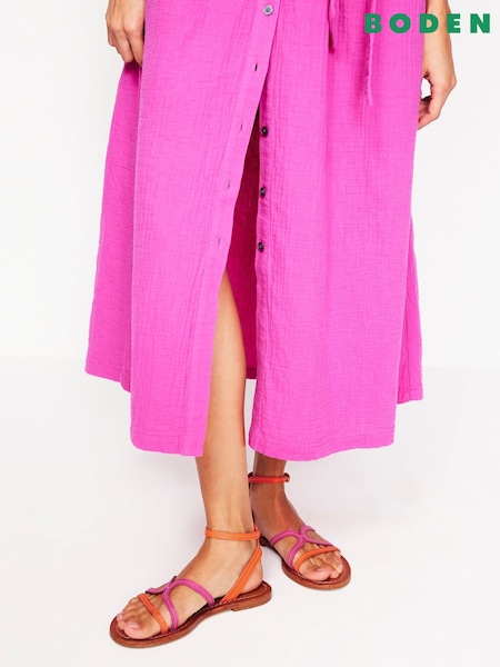 Boden Orange Casual Flat Sandals (F83489) | R$ 790