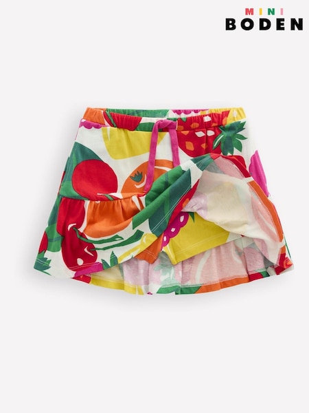 Boden Red 100% Cotton Tiered Jersey Skort (F83510) | €32 - €35