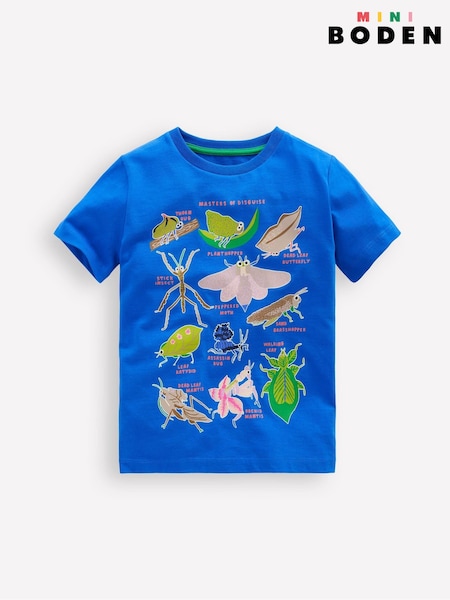 Boden Blue Glow-In-The-Dark 100% Cotton T-Shirt (F83533) | R$ 170 - R$ 190
