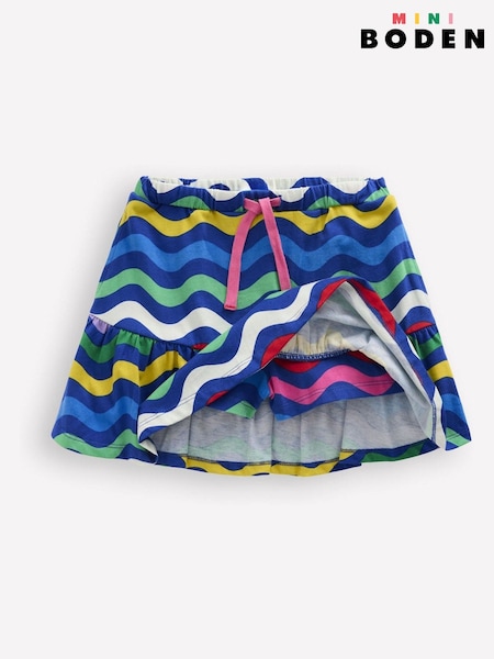 Boden Blue 100% Cotton Tiered Jersey Skort (F83537) | kr300 - kr328