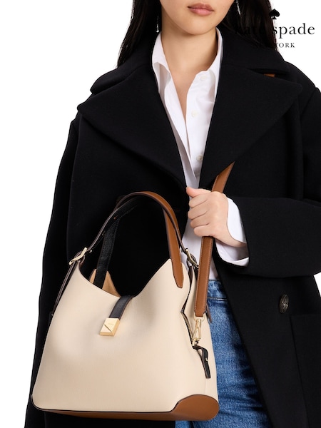 kate spade new york Deco Cross-Body Tote White Bag (F83587) | AED2,038