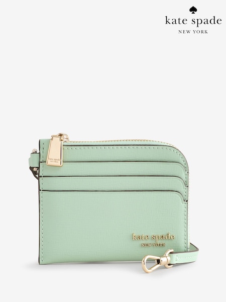 kate spade new york Green Devin Coin Card Case Wristlet Bag (F83608) | AED553