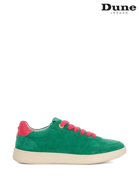 Dune London Green Electrolite Slim Sole Lace-Up Trainers (F83620) | €127