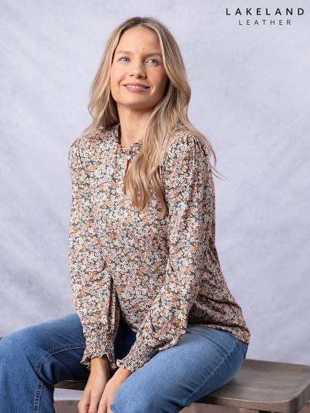 Kyla Floral Print Frill Collar Top (F83623) | 2,403 UAH