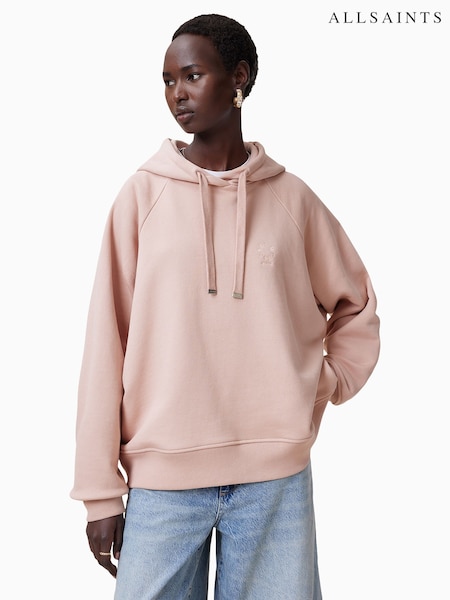 AllSaints Pink 100% Organic Cotton Talon Haven Hoodie (F83758) | $225