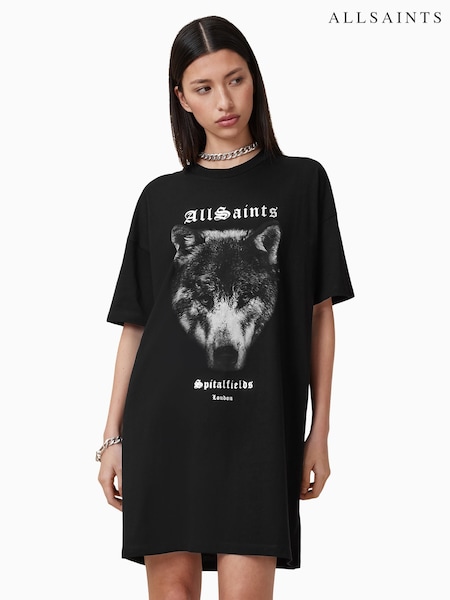 AllSaints 100% Organic Cotton Dawn T-Shirt Dress (F83762) | 588 LEI