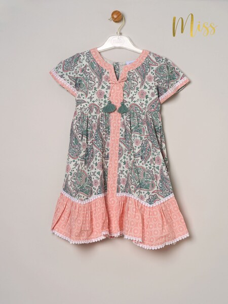 Miss Pink Printed Boho 100% Cotton Summer Dress (F83775) | kr343 - kr371