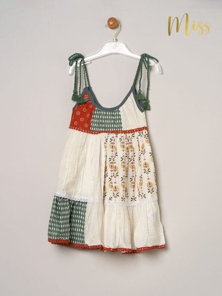 Miss Natural Printed Patch Work 100% Cotton Summer Dress (F83781) | kr343 - kr371