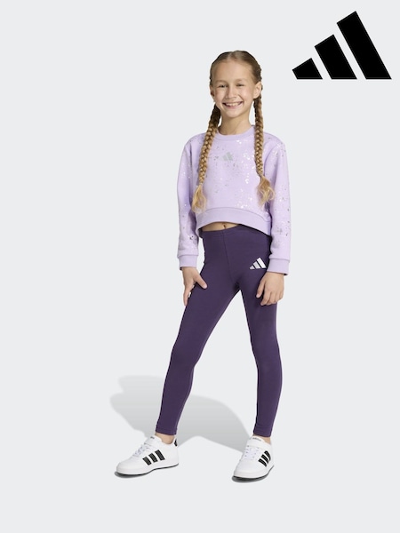 adidas Purple Glam Little Kids Sweatshirt and Leggings Set (F83973) | €44