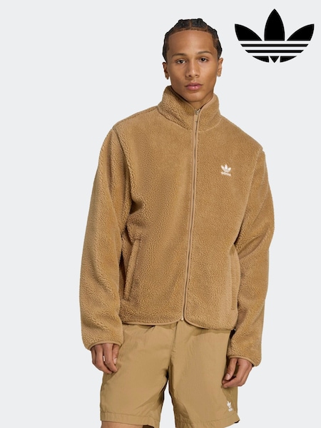 adidas Originals Brown Trefoil Essentials Teddy Fleece (F83987) | €99