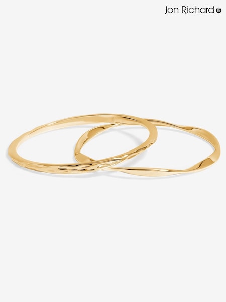 Jon Richard Gold Tone Polished Bangles 2 Pack (F84028) | €25