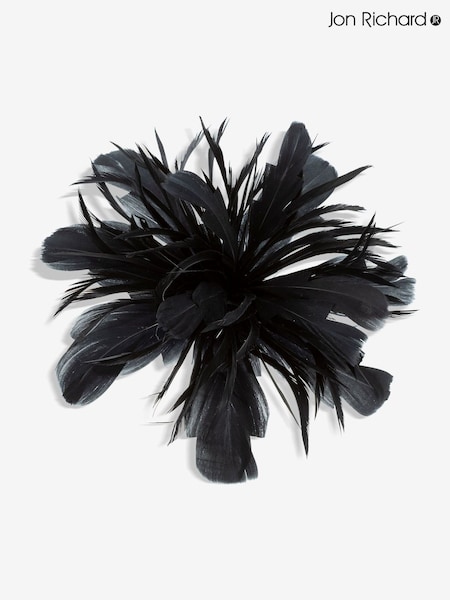 Jon Richard Black Statement Floral Clip Fascinator (F84035) | €43