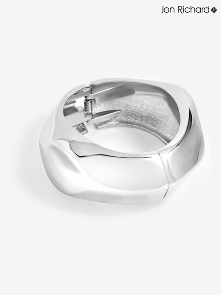 Jon Richard Silver Tone Angular Dome Cuff Bracelet (F84044) | €33