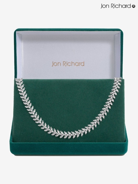 Jon Richard Silver Tone Cubic ZirconiaLeaf Adjustable Toggle Necklace (F84055) | €102