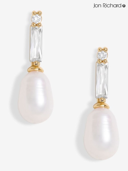 Jon Richard Silver Semi Precious Cubic Zirconia Drop Earrings (F84064) | €25