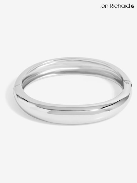 Jon Richard Silver Tone Dome Polished Bangle (F84067) | AED116