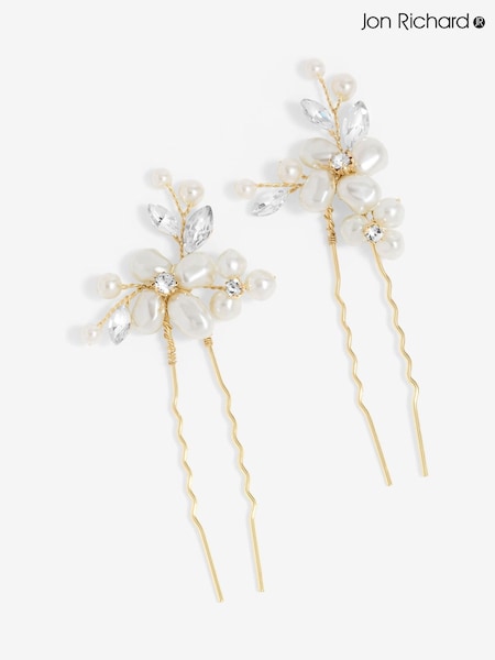 Jon Richard Mother Of Pearl Floral Hair Pins (F84075) | €33