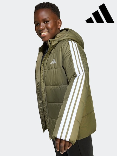 adidas Green Essentials 3-Stripes Padded Kids Jacket (F84125) | €80