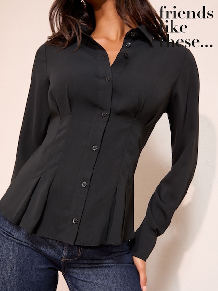 Friends Like These Navy Seam Detail Button Through Shirt (F84161) | €48