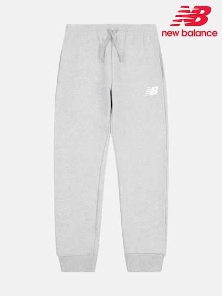 New Balance Grey Boys 100% Cotton French Terry Stacked Logo Joggers (F84206) | kr571 - kr685