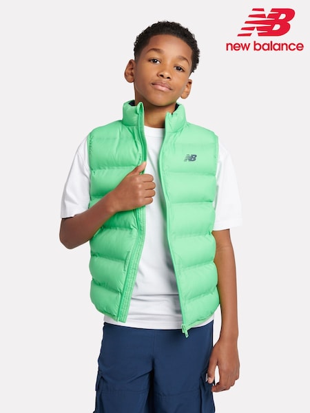 New Balance Green Boys Bond Quilted Gilet (F84222) | ₪377 - ₪453