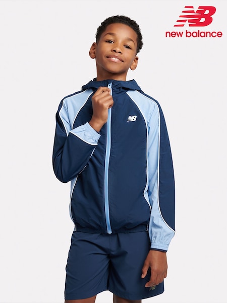 New Balance Blue Kids Varsity Woven Jacket (F84227) | ₪427 - ₪513