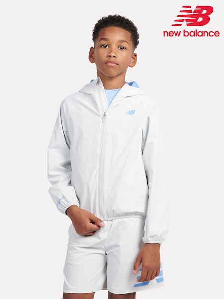 New Balance Grey Kids RC Packable Ripstop Jacket (F84244) | ₪427 - ₪513