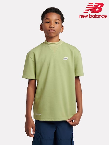 New Balance Green Kids Premium Racking Rib T-Shirt (F84247) | €50 - €60