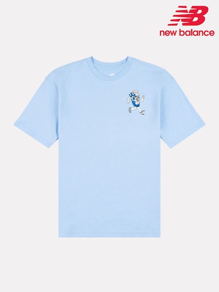 New Balance Blue Kids Sneaker Guy Back Graphic 100% Cotton T-Shirt (F84252) | R$ 245 - R$ 295