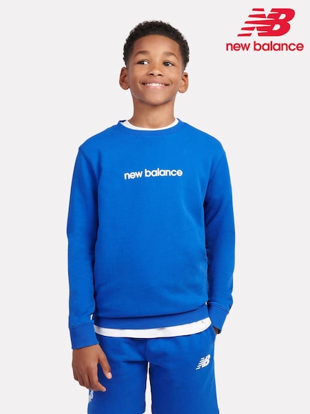 New Balance Blue Kids Sneaker Poster Back Graphic Crew Sweater (F84253) | €66 - €80