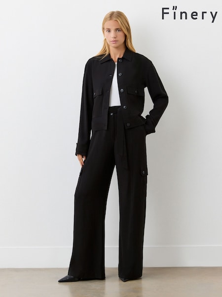 Finery Black Alexa Black Utility Jacket (F84272) | ₪246