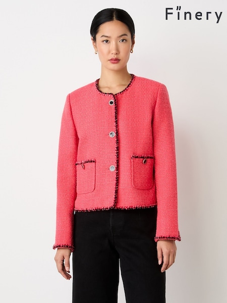 Finery Pink Polly Button Through Tweed Jacket (F84274) | 4,746 UAH