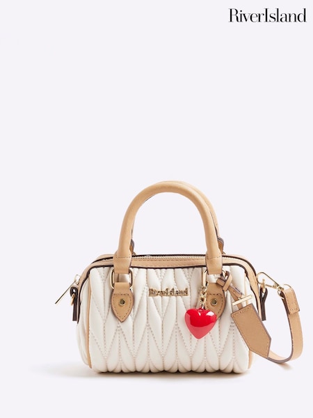 River Island Ruched Mini Bowler Bag (F84296) | kr590