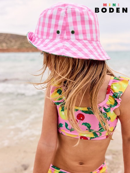 Boden Pink Bucket 100% Cotton Hat (F84309) | AED99 - AED111