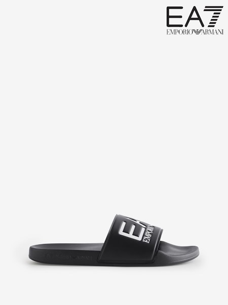 Ea7 Emporio Armani Logo Black Sliders (F84713) | ‏186‏₪