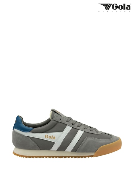 Gri - Gola Mens Europa Mesh Lace-Up Trainers (F84723) | 633 LEI