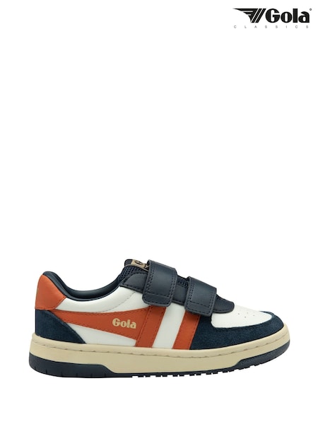Gola cloud White Kids Hawk Strap PU Trainers (F84725) | ₪277