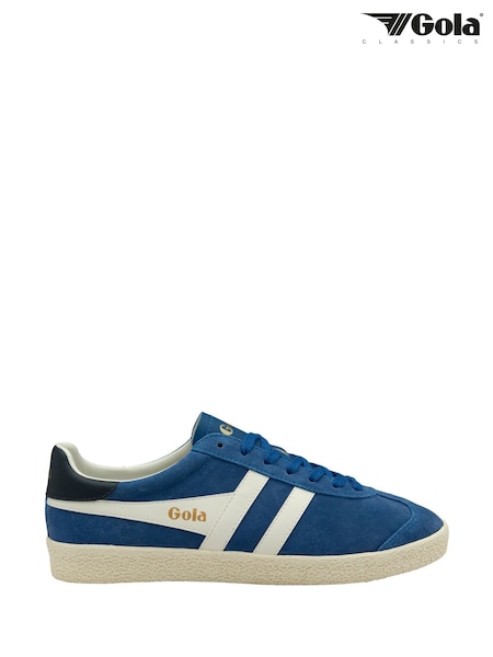 Gola Blue Mens Medallist Suede Lace-Up Trainers (F84731) | ₪427