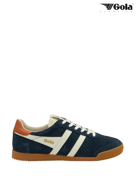 Gola Blue Mens Elan Suede Lace-Up Trainers (F84734) | ₪453