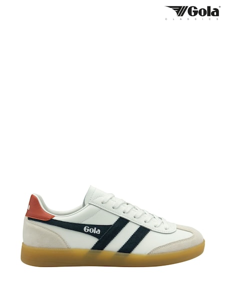 Gola White Mens Viper Leather Lace-Up Trainers (F84736) | €108