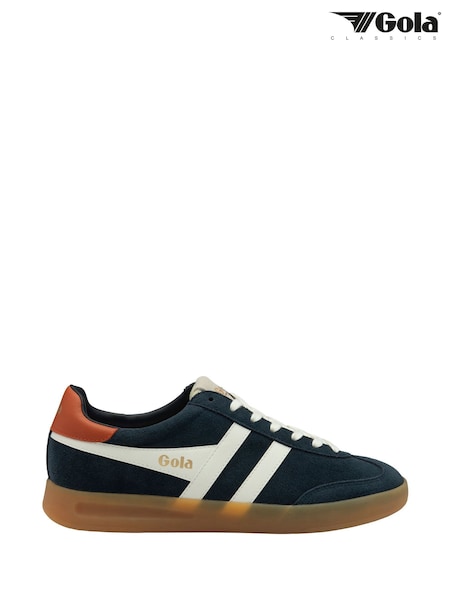 Gola Blue Mens Cyclone Suede Lace-Up Trainers (F84739) | ₪453