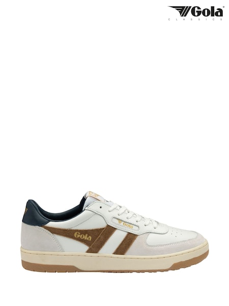 Gola Mens Hawk Leather Lace-Up Trainers (F84747) | 120 €