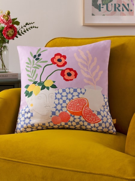 Furn Multi Lilac Adonis Fibre Filled Cushion (F84752) | €20